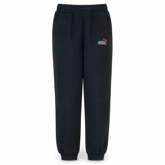 Puma Boys Black Jogger Trousers 13-14 Years Fleece Elastic Waist Casual