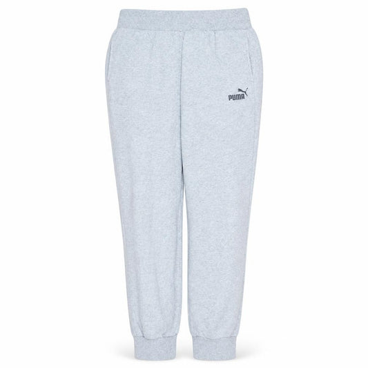 Front view of Puma women’s grey jogger sweatpants, size UK 12, cotton blend