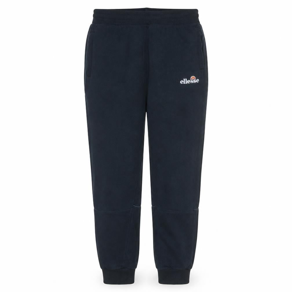 Front view of Ellesse Men's Black Regular Fit Sweatpants with Logo