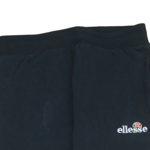 Ellesse Men's Black Regular Fit Sweatpants with Logo