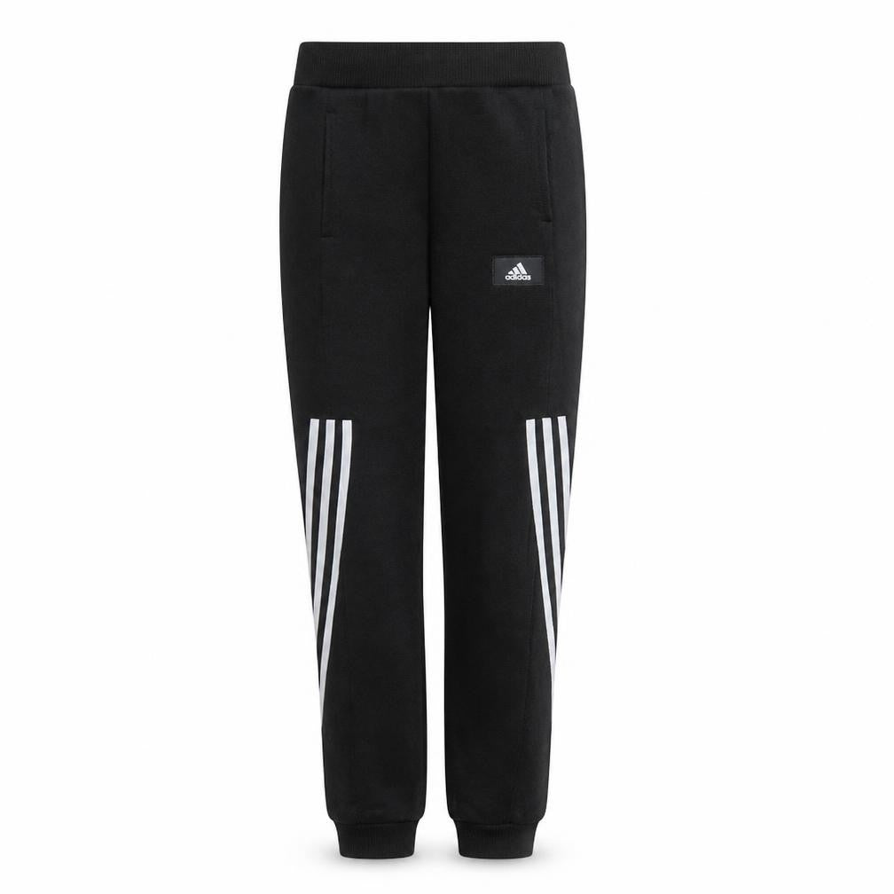 Adidas Boys Black Jogger Fleece Trousers 11-12 Years Elastic Waist Sportswear