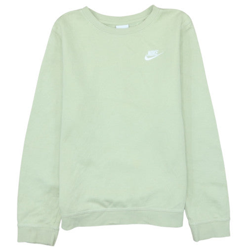 Nike Girls Green Crew Neck Pullover Sweatshirt Size L 147-158 cm
