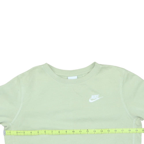 Nike Girls Green Crew Neck Pullover Sweatshirt Size L 147-158 cm