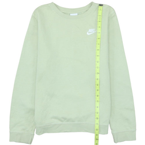 Nike Girls Green Crew Neck Pullover Sweatshirt Size L 147-158 cm