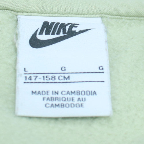 Nike Girls Green Crew Neck Pullover Sweatshirt Size L 147-158 cm