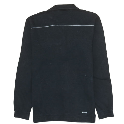 Adidas Men's Black Small Track Jacket Full Zip Cotton Activewear