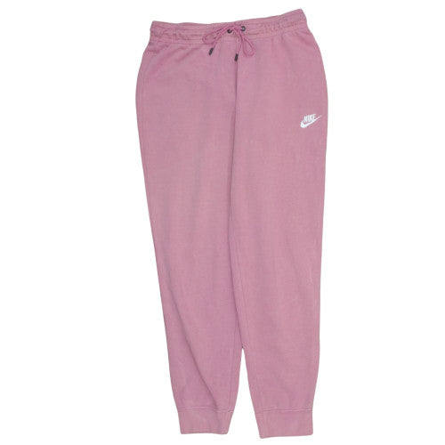 Nike Womens Pink Fleece Sweatpants M Regular Fit Casual Joggers