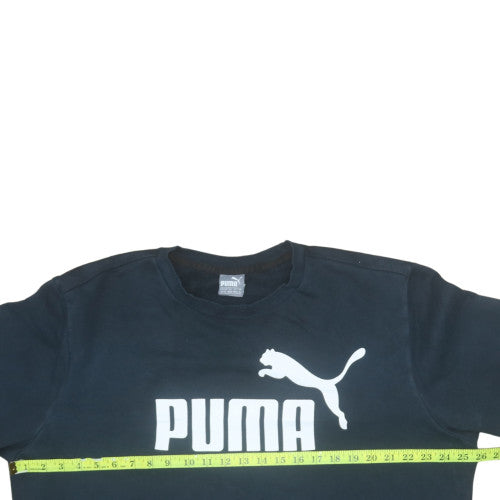 Puma Men's Black XL Pullover Sweatshirt Crew Neck Sports Fleece