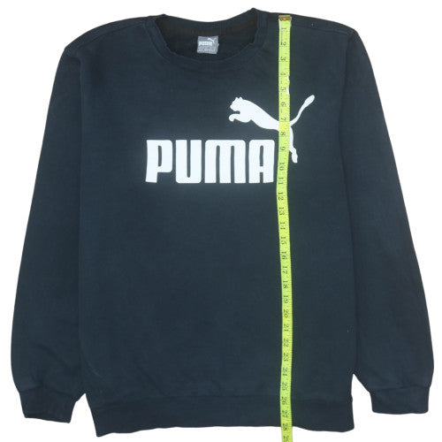 Puma Men's Black XL Pullover Sweatshirt Crew Neck Sports Fleece