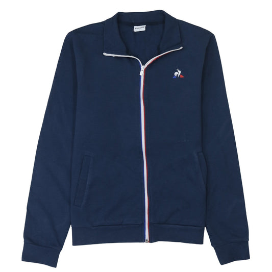 Le Coq Sportif Men's Blue Track Jacket L Full Zip Cotton Blend