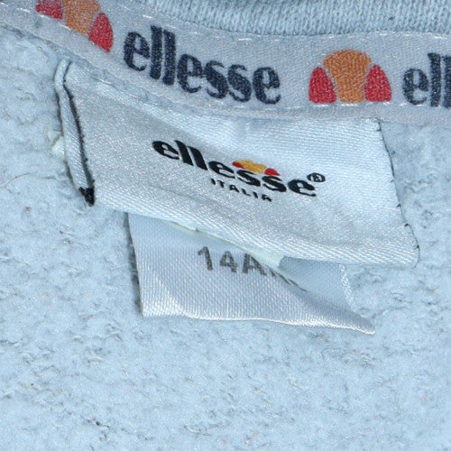 Ellesse Boys Grey Pullover Hoodie 14 Years Logo Fleece Sweatshirt