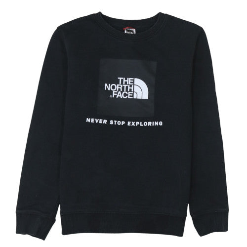 The North Face Boys Black XL Crew Neck Pullover Sweatshirt 100% Cotton