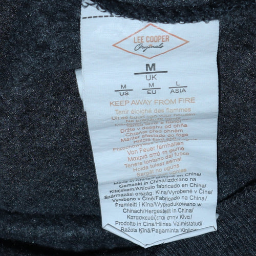 Lee Cooper Men’s Black Pullover Hoodie Size M Regular Fit