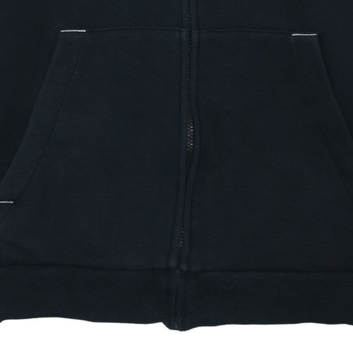 Puma Men's Black 2XL Full Zip Hoodie with Logo Design