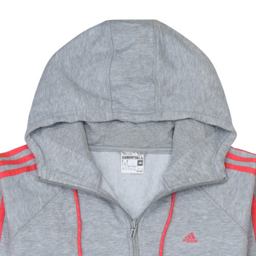 Adidas Womens Grey Full Zip Hoodie Size M 12-14 Climalite