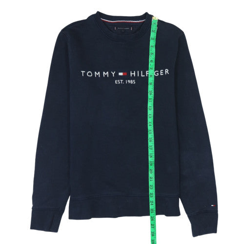 Tommy Hilfiger Men's Blue Medium Crew Neck Pullover Sweatshirt