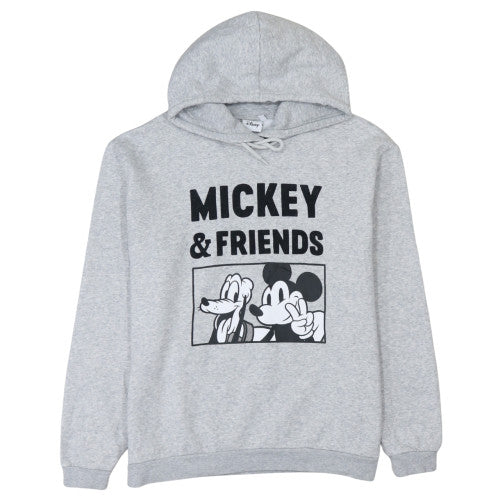 Disney Women Grey Hoodie Sweatshirt M Mickey & Friends Pullover