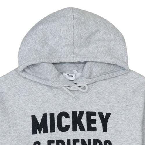 Disney Women Grey Hoodie Sweatshirt M Mickey & Friends Pullover