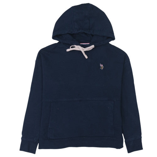 U.S. Polo Assn. Womens Navy Blue Cotton Pullover Hoodie XS