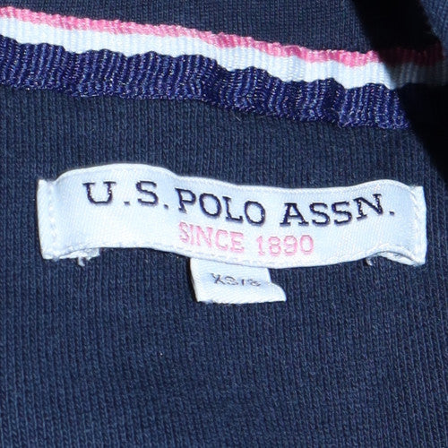U.S. Polo Assn. Womens Navy Blue Cotton Pullover Hoodie XS