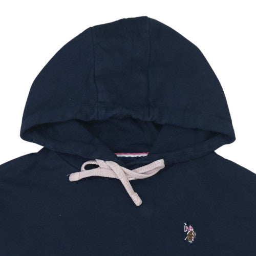 U.S. Polo Assn. Womens Navy Blue Cotton Pullover Hoodie XS