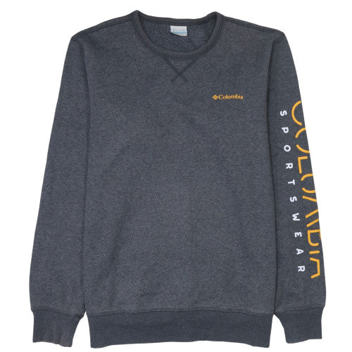 Columbia Men's Grey Logo Pullover Sweatshirt M Regular Fit