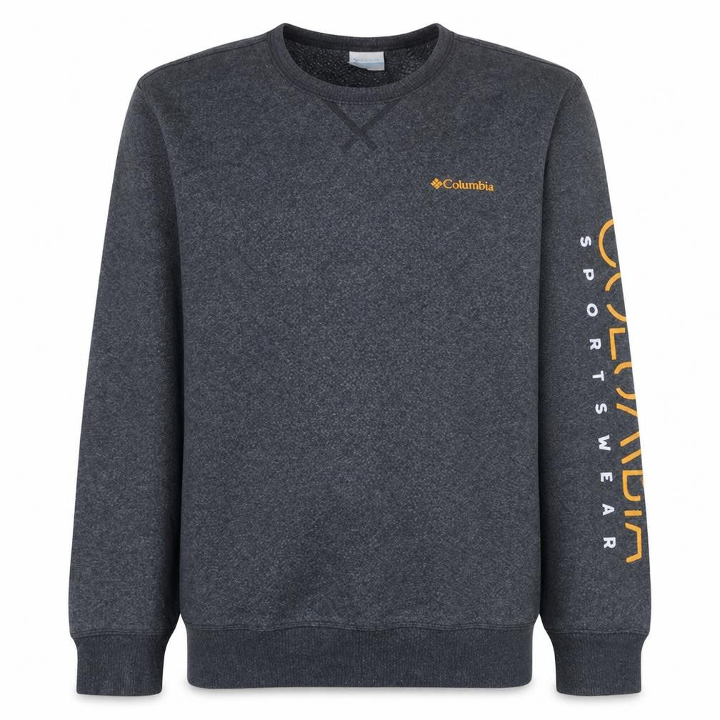 Front view of Columbia Men's Grey Logo Pullover Sweatshirt M Regular Fit