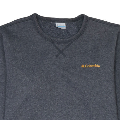 Columbia Men's Grey Logo Pullover Sweatshirt M Regular Fit