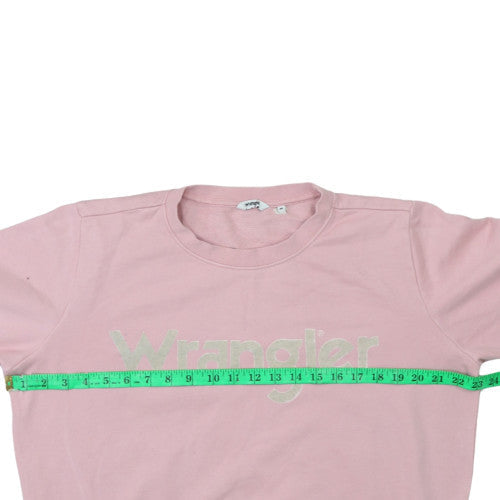 Wrangler Womens Pink Crew Neck Pullover Sweatshirt Size M