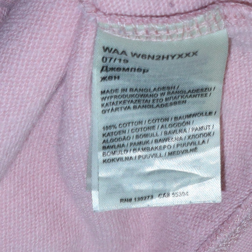Wrangler Womens Pink Crew Neck Pullover Sweatshirt Size M