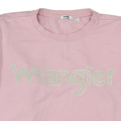 Wrangler Womens Pink Crew Neck Pullover Sweatshirt Size M