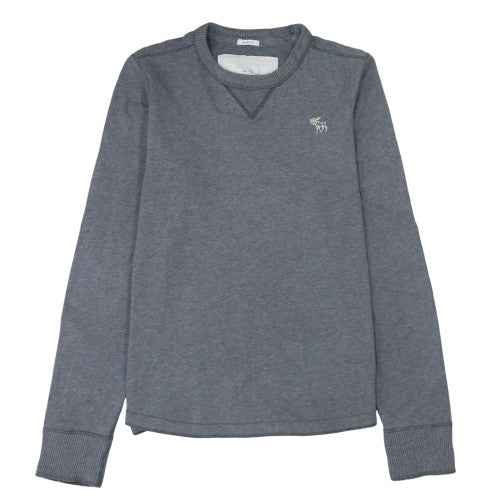 Abercrombie & Fitch Mens Grey L Pullover Crew Neck Sweatshirt