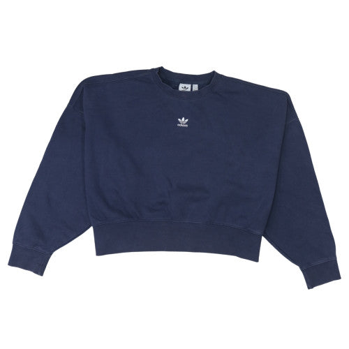 Adidas Womens Navy Blue Crew Neck Pullover Sweatshirt UK 12