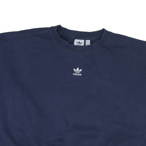 Adidas Womens Navy Blue Crew Neck Pullover Sweatshirt UK 12