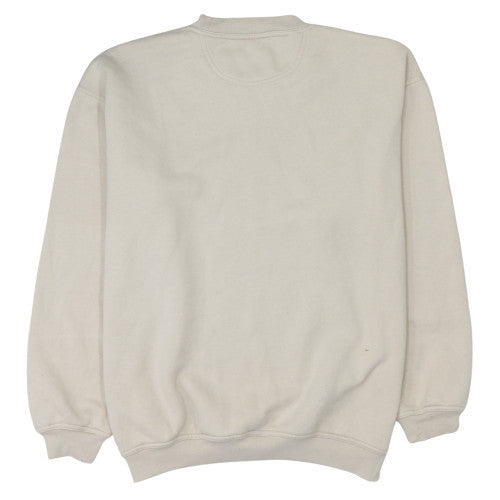Lotto Men's Beige XL Pullover Sweatshirt Crew Neck Vintage Sportswear
