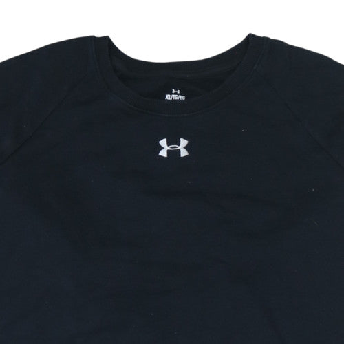 Under Armour Womens Black XL Pullover Sweatshirt Crew Neck Sportswear