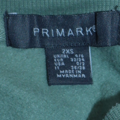 Primark Women’s Green 2XS Pullover Sweatshirt - Casual Crew Neck