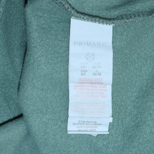 Primark Women’s Green 2XS Pullover Sweatshirt - Casual Crew Neck