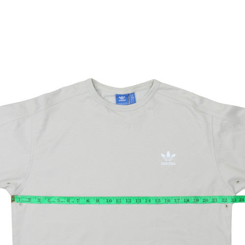 adidas Men's Beige Crew Neck Pullover Sweatshirt Size M