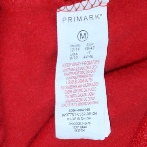 Disney Primark Women's Red Christmas Mickey Mouse Sweatshirt Size M 12/14