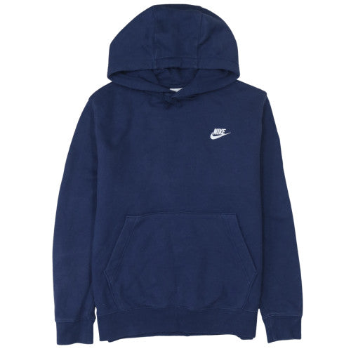 Nike Mens Blue Pullover Hoodie Medium Fleece Sweatshirt