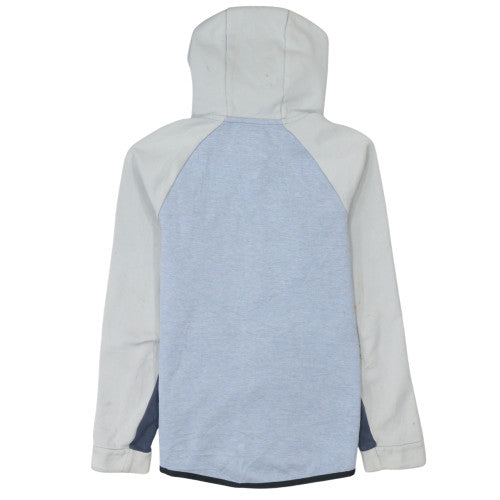 Nike Men's Grey Blue Full Zip Hoodie XS - Cotton Blend Sportswear
