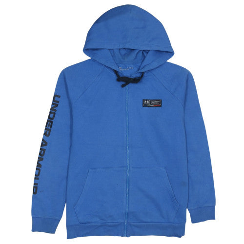 Under Armour Men Blue XL Full Zip Hoodie Fleece Sportswear