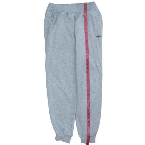 Fila Men's Grey Jogger Sweatpants Small Regular Fit Fleece Tapered