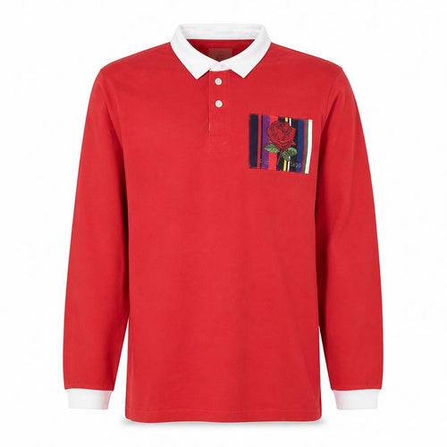 Kingsman Mens Red Long Sleeve Cotton Rugby Shirt XL Casual Top