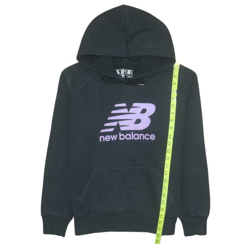 New Balance Womens Black Large Pullover Hoodie with Logo