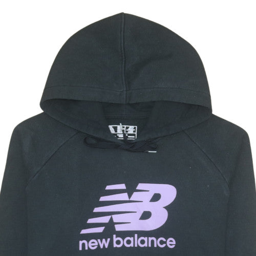 New Balance Womens Black Large Pullover Hoodie with Logo