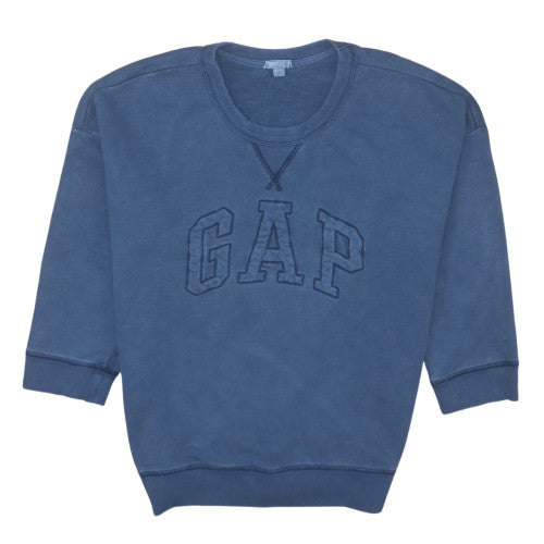 GAP Women’s Blue Medium Pullover Sweatshirt 100% Cotton Logo