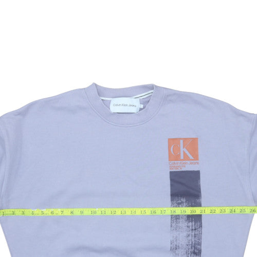 Calvin Klein Jeans Mens Purple Graphic Crew Neck Sweatshirt M
