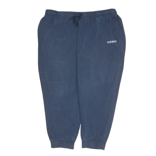 adidas Men Blue 2XL Jogger Fleece Sweatpants Elastic Waist